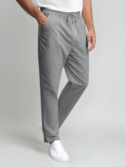 Sea Side Linen Pants - Gray