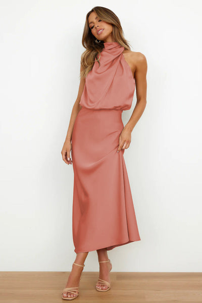 Lydia | Long Dress with Halterneck