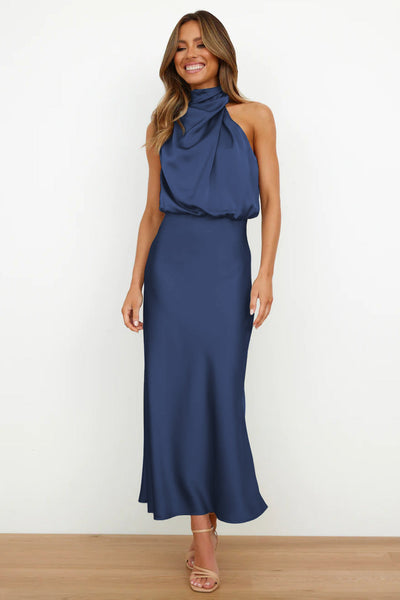 Lydia | Long Dress with Halterneck