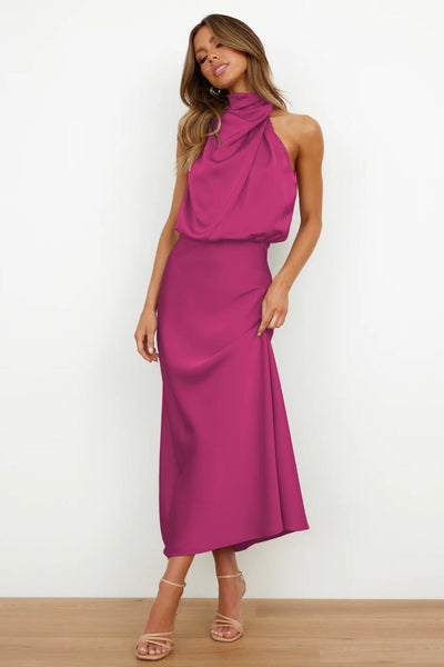Lydia | Long Dress with Halterneck