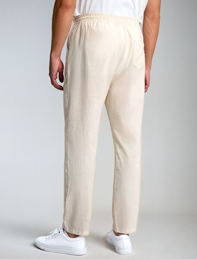 Sea Side Linen Pants - Beige