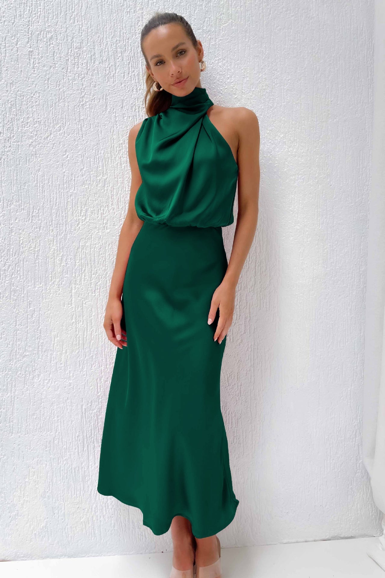 Lydia | Long Dress with Halterneck