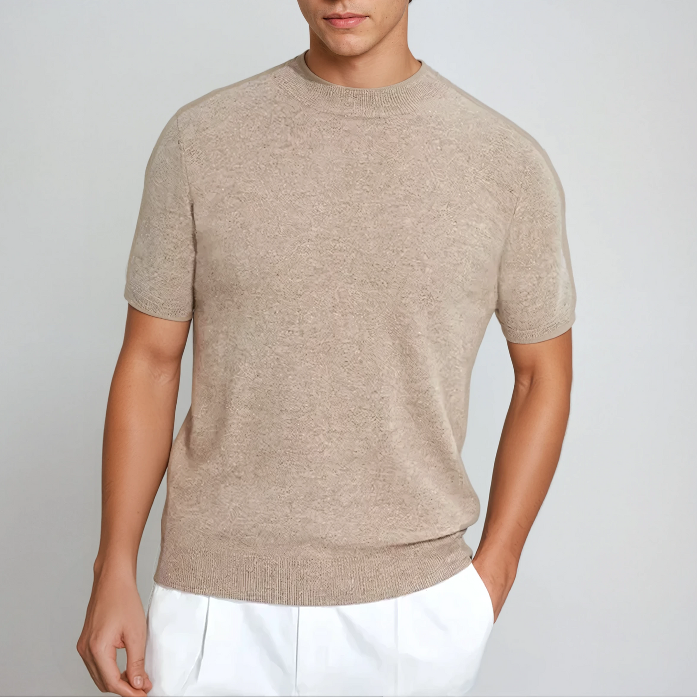 Cashwool T-shirt Beige