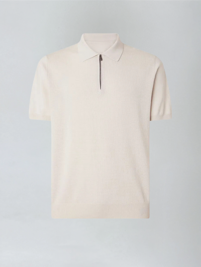 Polo with Zipper - Beige