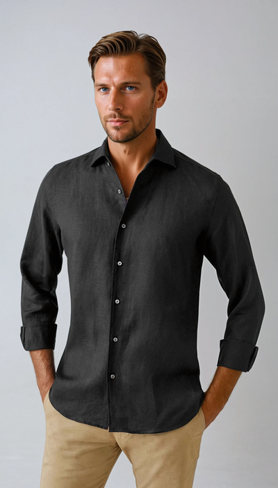 Linen Shirt Black