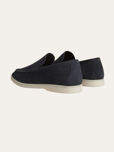Refined Suede Loafers – Navy Blue
