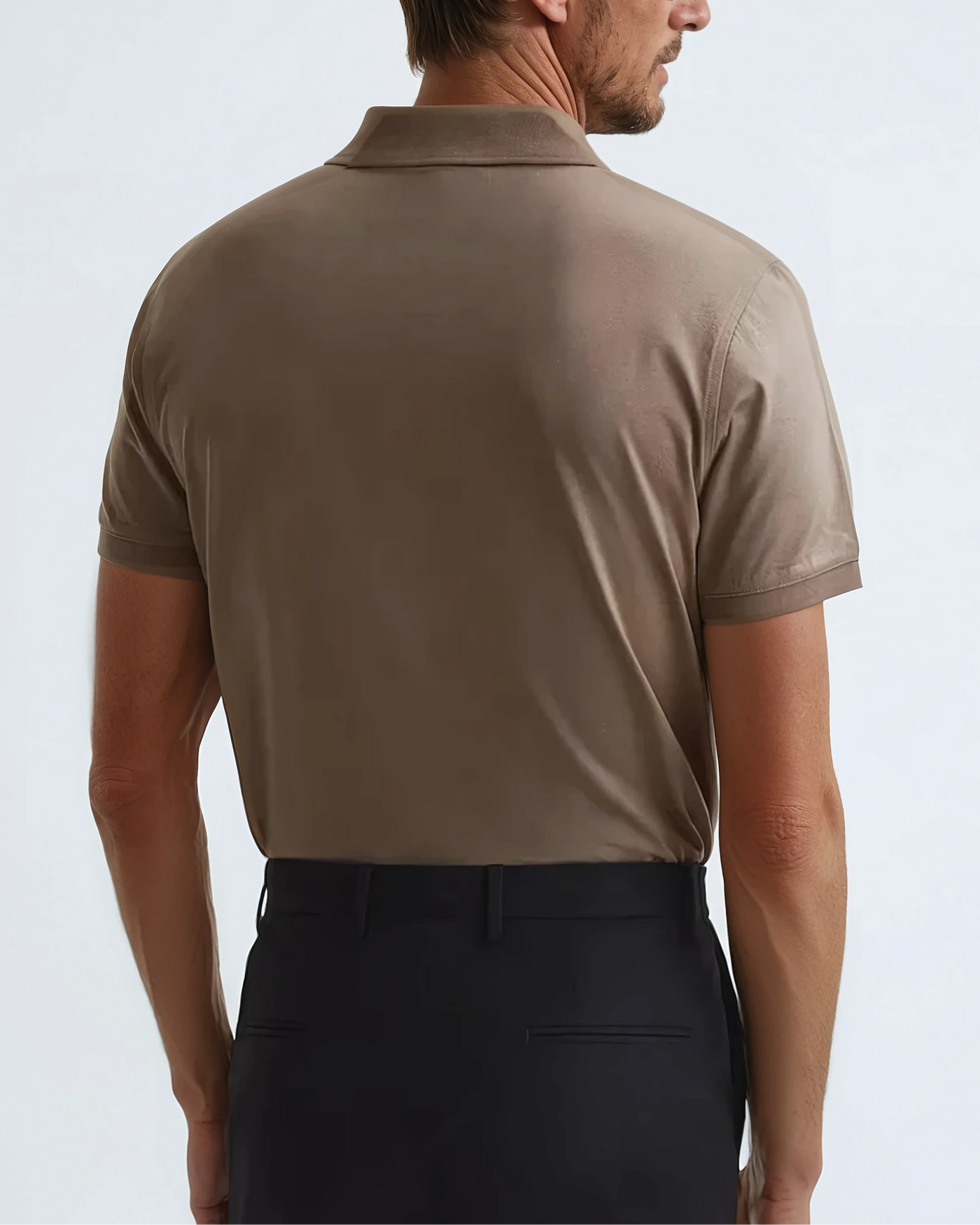 Polo Without Buttons Taupe
