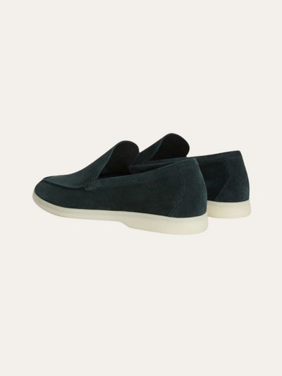 Refined Suede Loafers – Dark Green