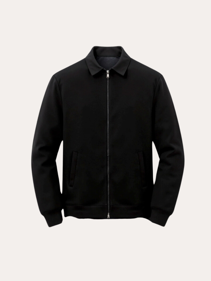 Jacket with polo collar