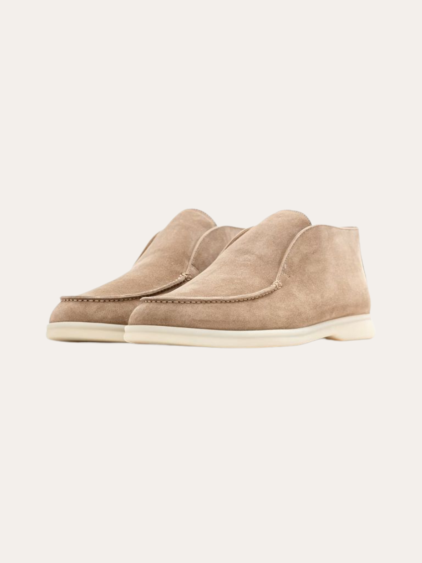 Beige Suede City Loafers
