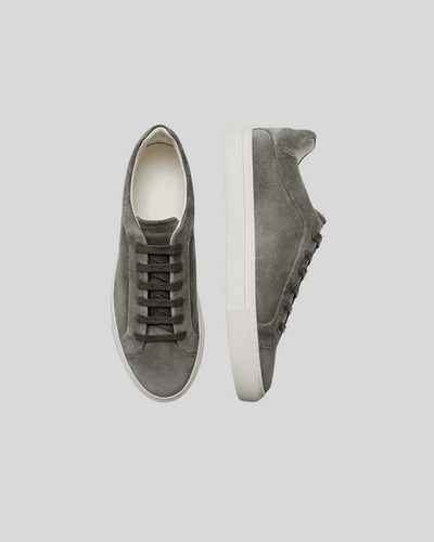 Leather Oxford Sneakers - Dark Grey