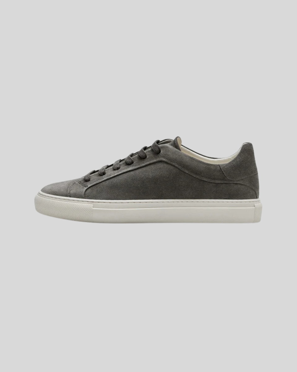 Leather Oxford Sneakers - Dark Grey