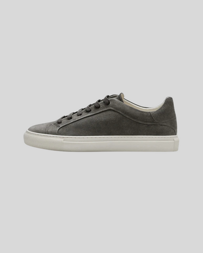 Leather Oxford Sneakers - Dark Grey