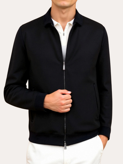 Jacket with polo collar