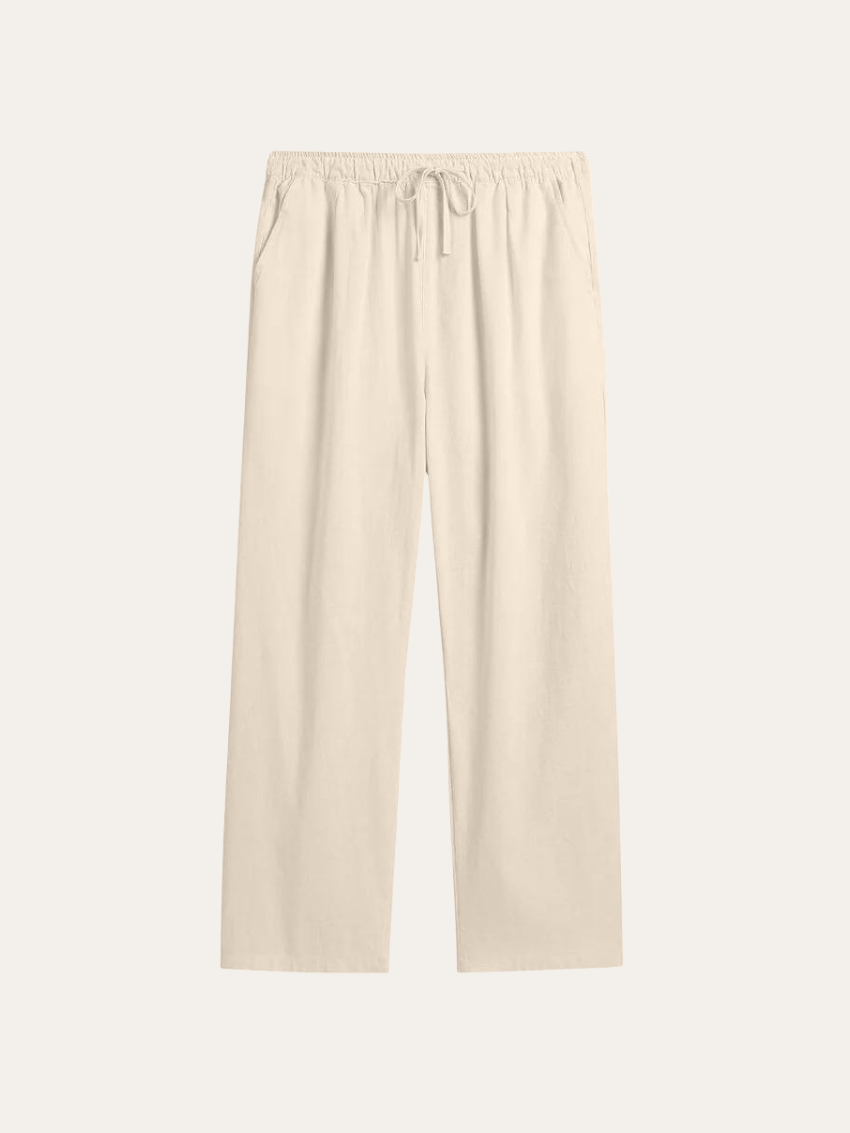Sea Side Linen Pants - Beige