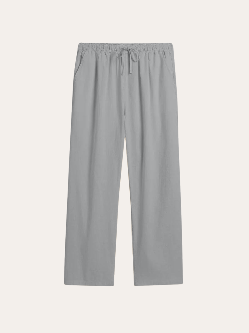 Sea Side Linen Pants - Gray