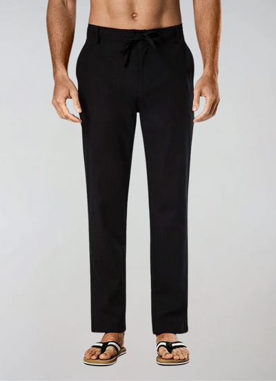 Sea Side Linen Pants - Black