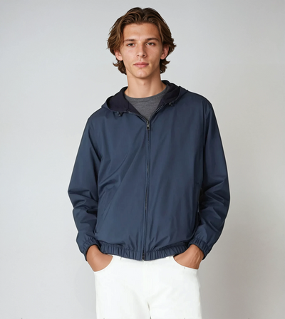 Reversible City Bomber Jacket – Navy Blue