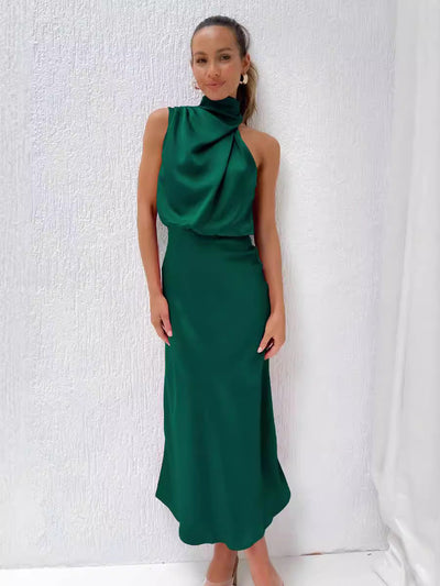 Lydia | Long Dress with Halterneck