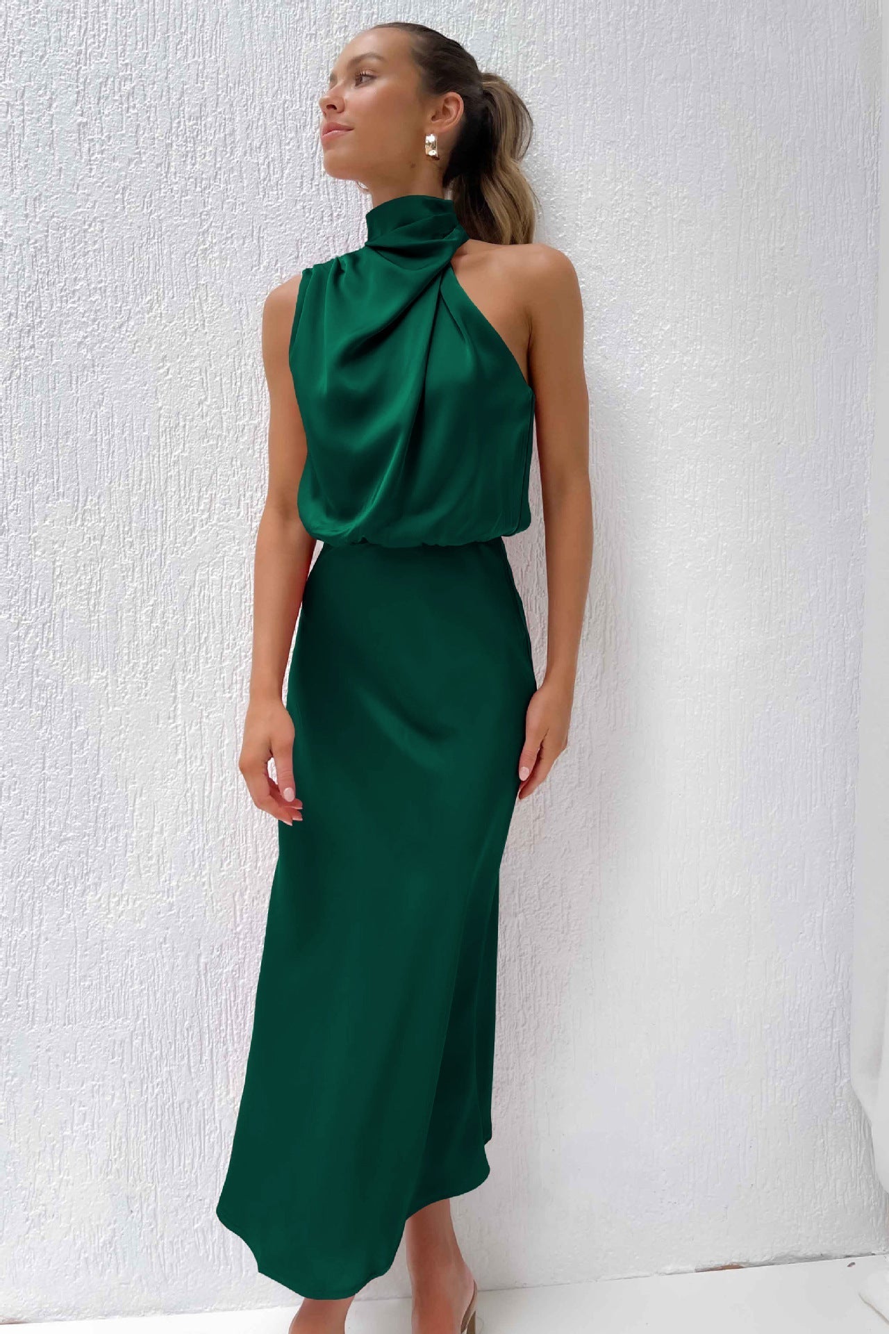 Lydia | Long Dress with Halterneck