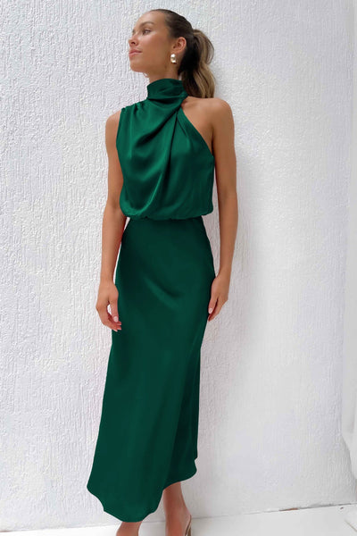 Lydia | Long Dress with Halterneck