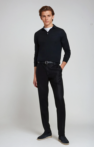 Refined Suede Loafers – Navy Blue