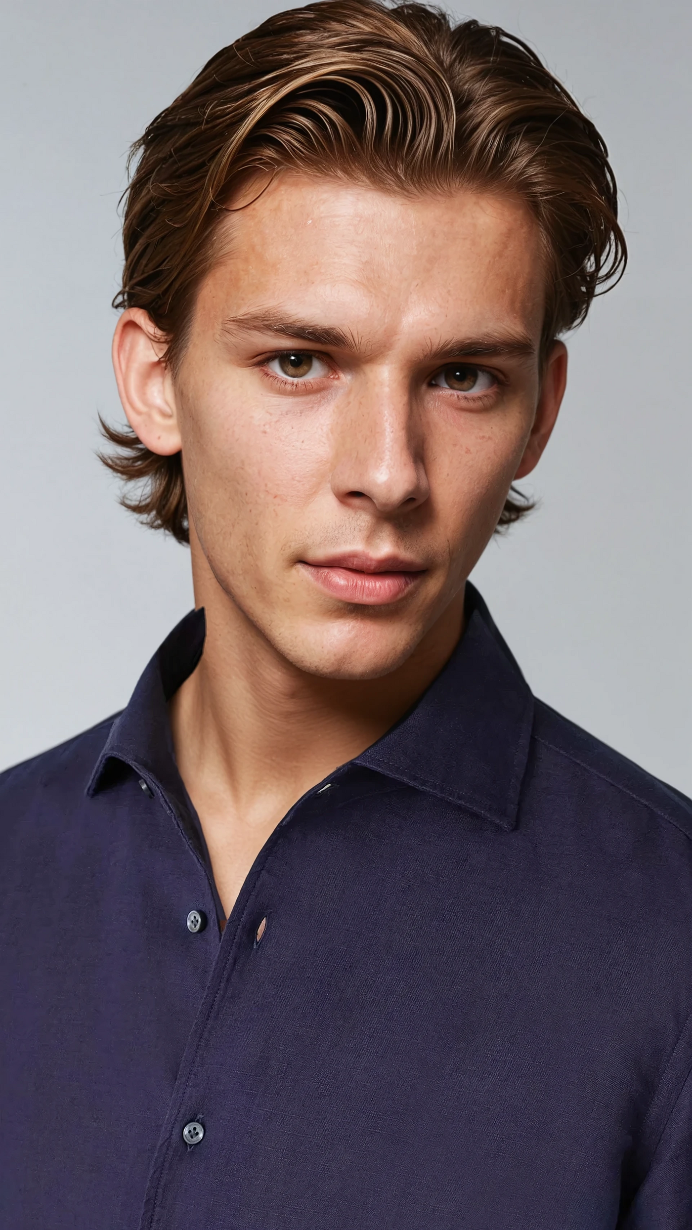 Linen Shirt Navy Blue