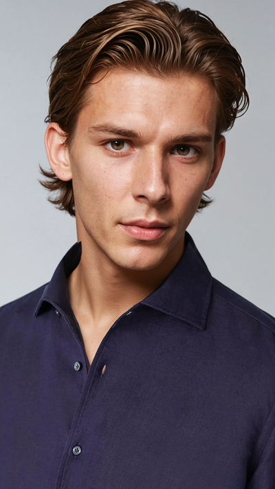 Linen Shirt Navy Blue
