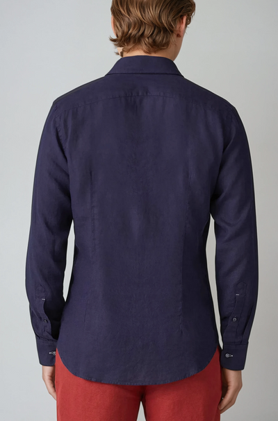 Linen Shirt Navy Blue