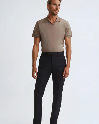 Polo Without Buttons Taupe