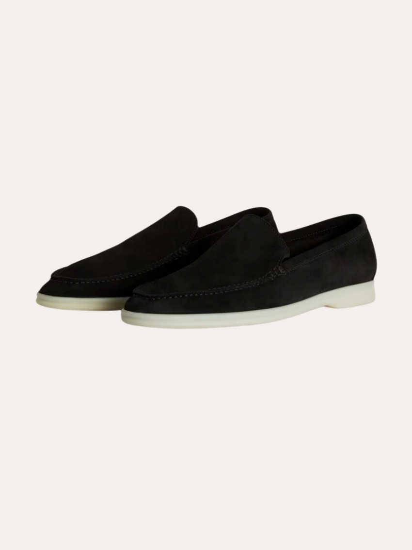 Refined Suede Loafers – Black