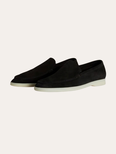 Refined Suede Loafers – Black