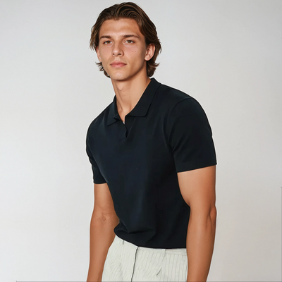 Black Polo Without Buttons
