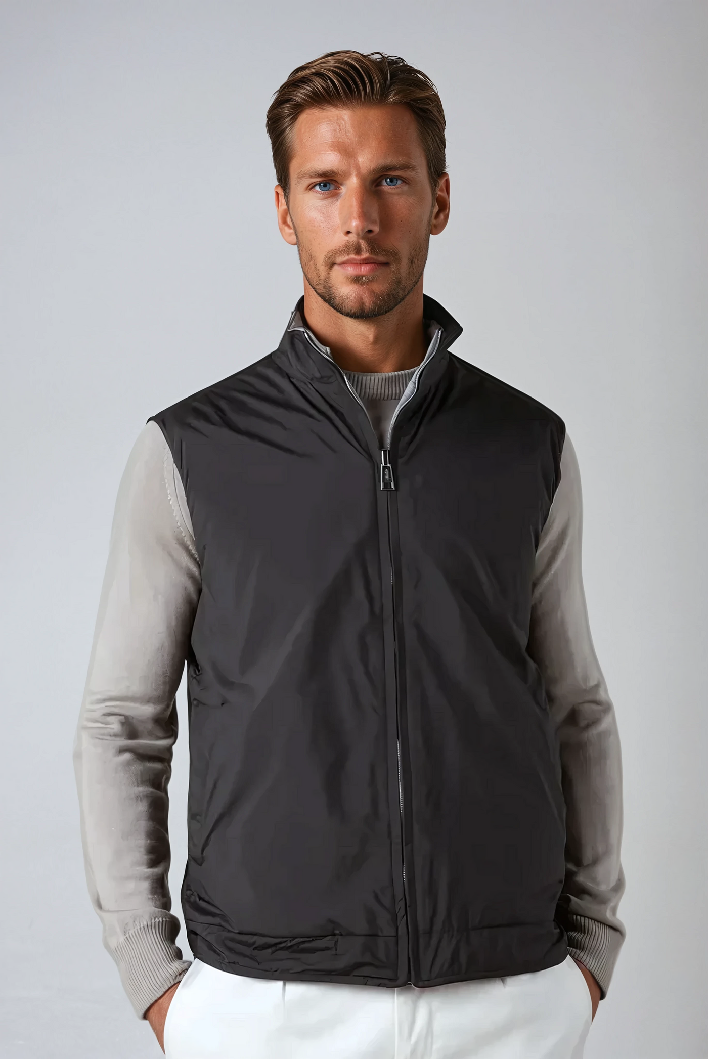 Reversible City Body Warmer - Black
