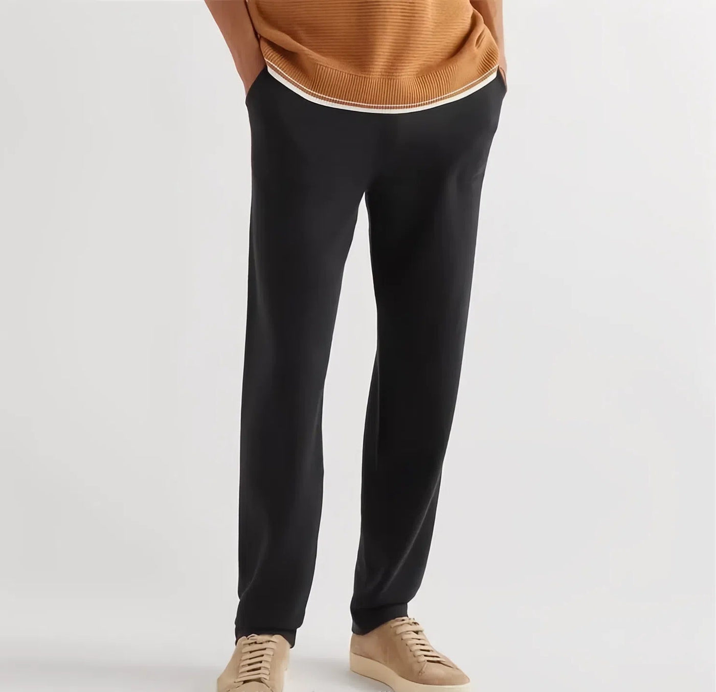 Handcrafted Cashmere Trousers – Navy Blue
